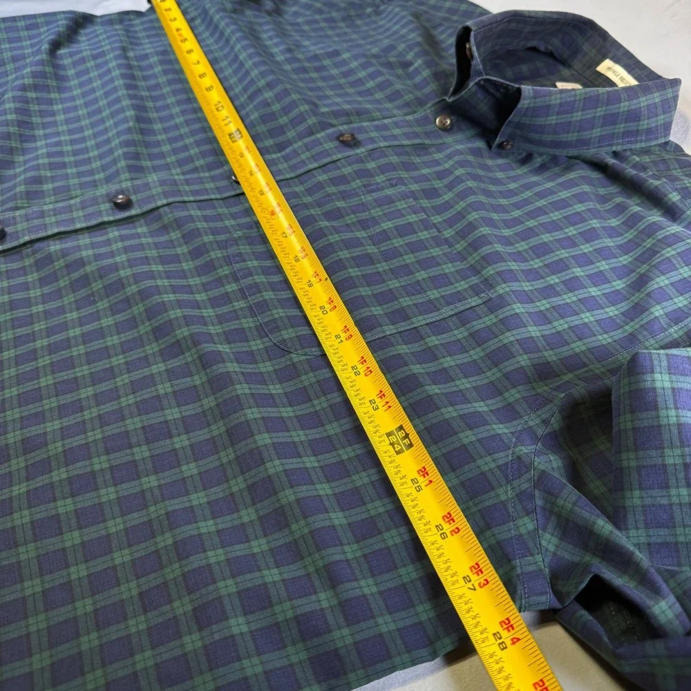 L.L .Bean Kennebunk Sport Shirt Black Watch Tartan Plaid Men's Size XXL  218573